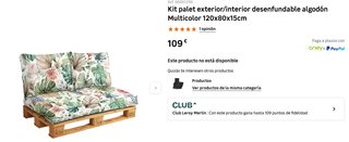 Cojín Kit Palet Desenfundable Algodón