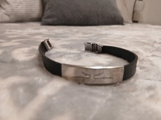 Pulsera de acero plateada