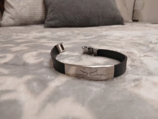Pulsera de acero plateada