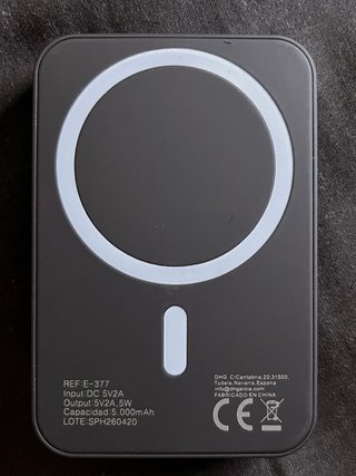 Power Bank 5000 mAh Inalámbrico Magnético
