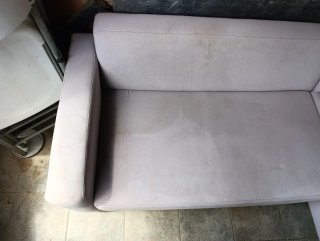 Sofá modular gris tela