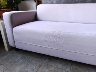Sofá modular gris tela