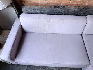 Sofá modular gris tela