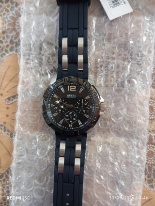 Orologio Guess Uomo Nero e Argento
