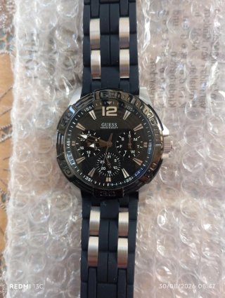 Orologio Guess Uomo Nero e Argento