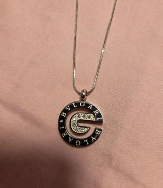 Collar de Bulgari de acero inoxidable circonitas
