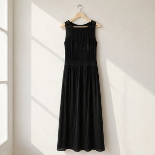Vestido largo negro elegante