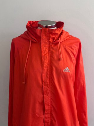 Chaqueta Cortavientos Adidas Roja Y2K Vintage