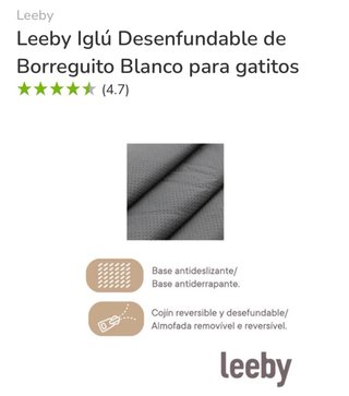 Cama Iglú Gatitos Leeby Borreguito Blanca NUEVA.
