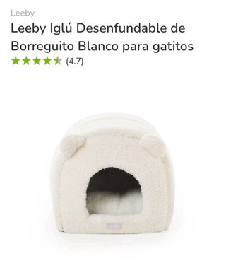 Cama Iglú Gatitos Leeby Borreguito Blanca NUEVA.
