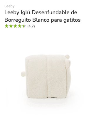 Cama Iglú Gatitos Leeby Borreguito Blanca NUEVA.