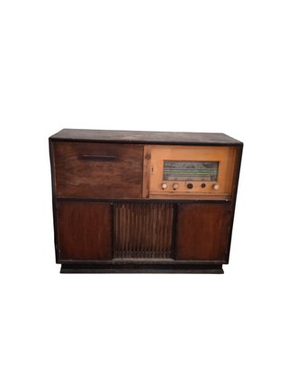 Mobile radio vintage con giradischi