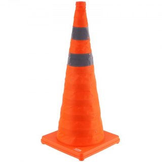 Conos de Seguridad, Paquete de 4 Conos de Tráfico Colapsables de 28 Pulgadas, Conos de Construcción con Collares Reflectantes, Base Ancha y Bolsa de Almacenamiento, para Control de Tráfico, Entren...