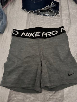 Nike Pro Shorts Grises Mujer Talla S
