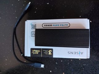 Carcasa SSD M.2 NVMe AiSens USB 3.2 Gen2 Negra