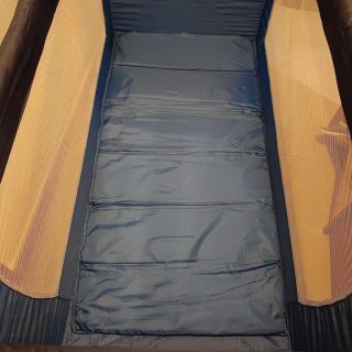 Cuna de viaje plegable azul