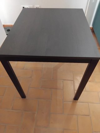 Mesa comedor extensible madera y metal