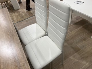 MESA MADERA NUEVA CON 4 0 6 SILLAS EN BLANCO