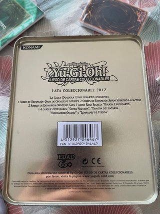 Lata Yu-Gi-Oh! Dolkka Evolugarto + 100 cartas!