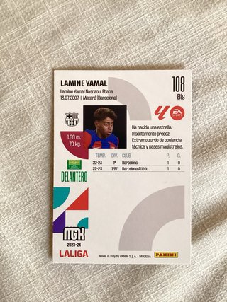 Carta Lamine Yamal MGH 2023-24