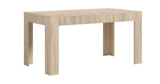 Mesa Comedor Madera + 6 Sillas Blancas