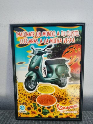 Anuncio Vespa Piaggio con cornice inclusa