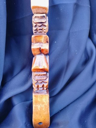 Cuchara XXL madera tallada antigua