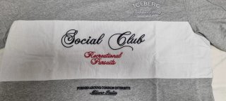 T-shirt Iceberg grigio e bianco