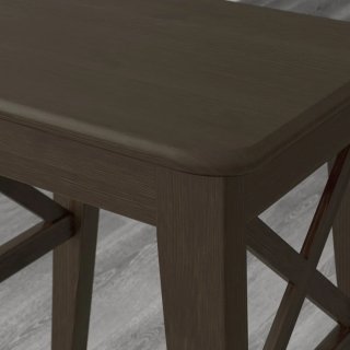 Banco de madera oscuro 30x40x45 cm