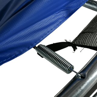 Trampolín Elástico Con Escalera Y Red De Seguridad, Tapete Elástico De Acero Y Plástico Con 3 Patas En U, Ø180X200 Cm, Azul