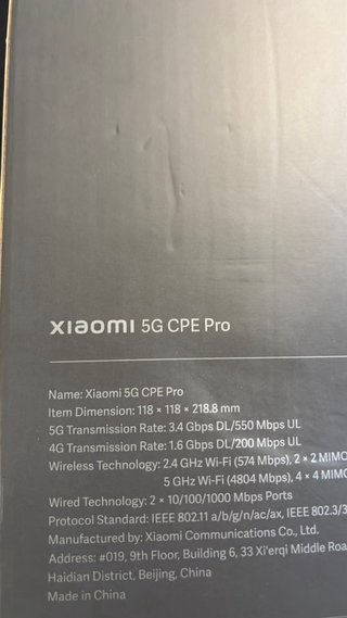 Router XIAOMI 5G CPE Pro