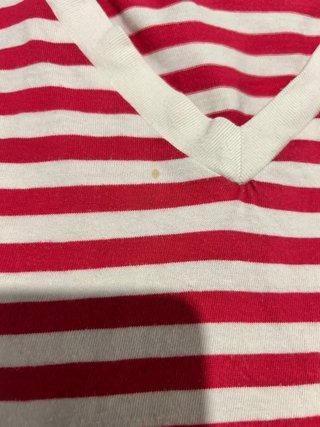 T-shirt Tommy Jeans righe rosse bianche taglia XL