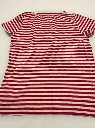 T-shirt Tommy Jeans righe rosse bianche taglia XL