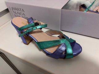 Sandalias Lady Pipa Morado y Verde