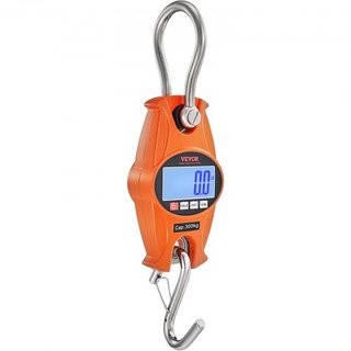 Báscula Digital de Grúa, 660 lbs/300 kg, Báscula Colgante Industrial de Alta Resistencia con Caja de Aluminio Fundido y Pantalla LCD, Grúa Mini Portátil con Ganchos para Granja, Caza, Pesca, Exter...