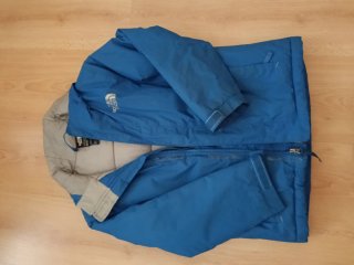 Chaqueta The North Face niño azul y gris