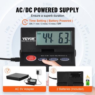Báscula de Envío Báscula Postal Digital 49.9 kg x 2 g, Paquete AC/DC LCD