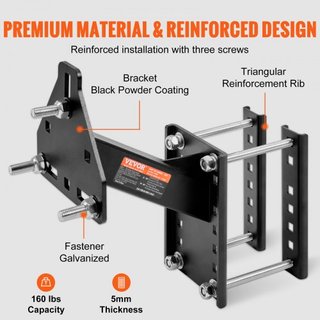 Soporte para Neumático de Repuesto, Montaje para Neumático de Repuesto de Remolque, Capacidad de 72.6 kg, Accesorios para Remolques Utilitarios que se Adaptan a la Mayoría de Ruedas de 4, 5, 6 y 8...