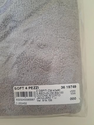 Set 4 Asciugamani Pretti Cotone Jacquard