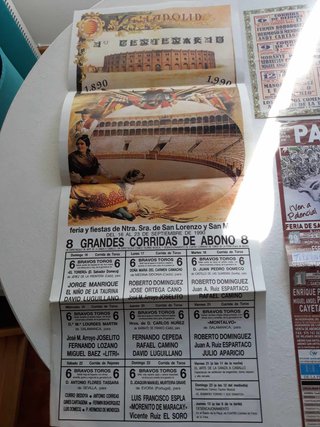 Cartel Centenario Plaza de Toros Valladolid 1890-1