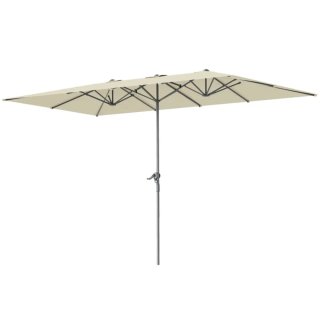 Sombrilla doble beige