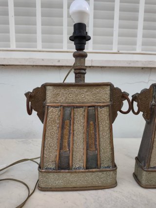 2 Antiche lampade da tavolo moresche