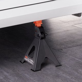 Soportes de Gato, Soportes de Gato de 3 Toneladas (6,000 lbs) de Capacidad, Altura Ajustable de 10.8-16.3 pulgadas, para levantar SUV, Camioneta, Coche y UTV/ATV, Rojo, 1 Par