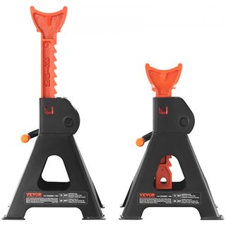 Soportes de Gato, Soportes de Gato de 3 Toneladas (6,000 lbs) de Capacidad, Altura Ajustable de 10.8-16.3 pulgadas, para levantar SUV, Camioneta, Coche y UTV/ATV, Rojo, 1 Par