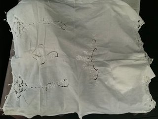 Tela bordada para cortina blanca con diseño floral
