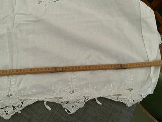 Tela bordada para cortina blanca con diseño floral