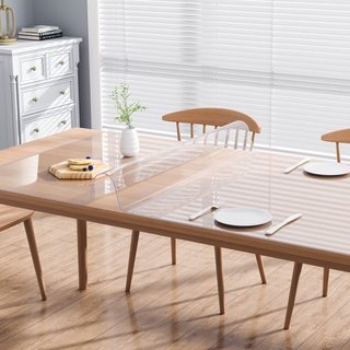 Protector de Mesa Transparente, Cubierta de Mesa de 36" x 72", Mantel de Plástico PVC de 1.5 mm de Grosor, Protector de Escritorio Impermeable para Escritorio, Mesa de Café, Mesa de Comedor