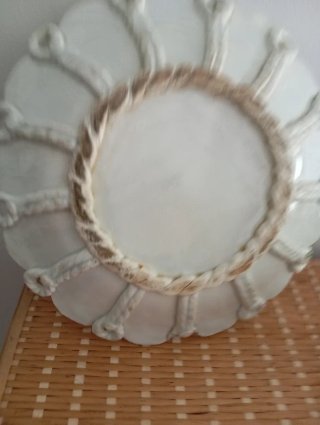 Juego 4 Platos Cerámica Frutas. Vintage