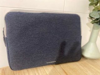 Funda portátil Goodis azul y gris