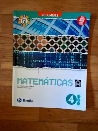 Libro matemáticas 4 eso volumen 2